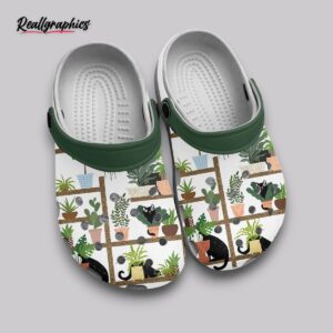plant cat crocs - water resistant unisex clogs for cat lovers