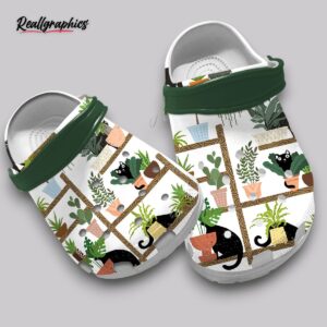 plant cat crocs - water resistant unisex clogs for cat lovers