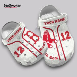 red sox baseball clogs - printed design comfort shoes
