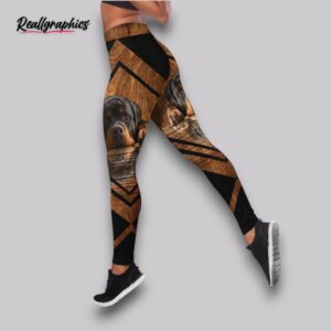 rottweiler on the water combo leggings and hollow tank top