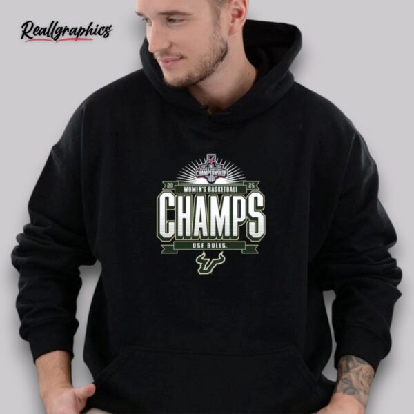 south florida bulls unisex green 2025 acc women's basketball conference tournament champions shirt