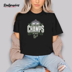 south florida bulls unisex green 2025 acc women's basketball conference tournament champions shirt