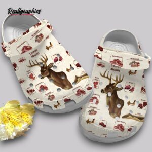 venison cuts print clogs - hunting deer shoes