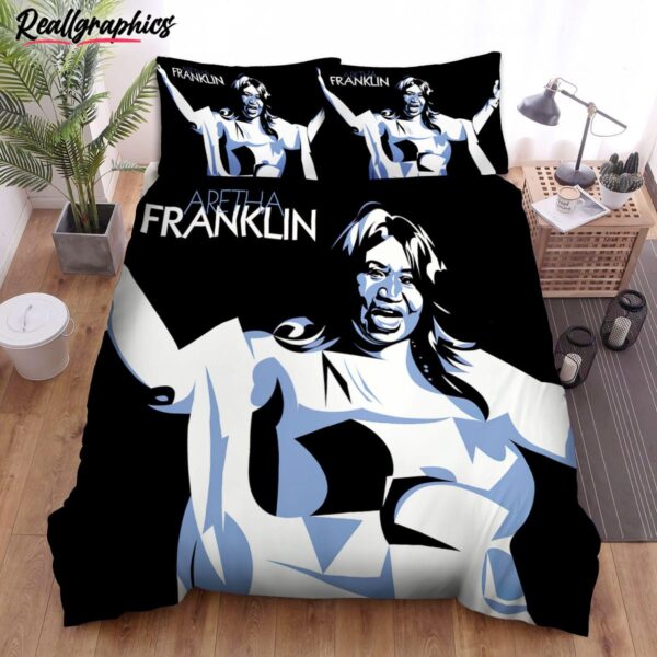 aretha franklin poster bedding set