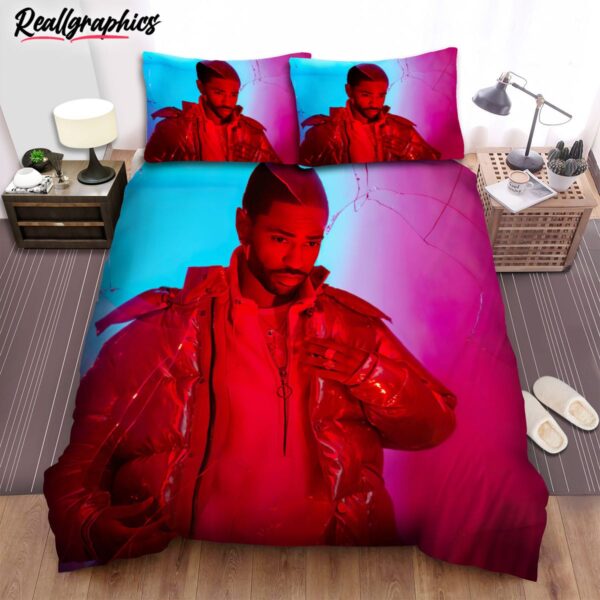 big sean in red light photograph bedding set