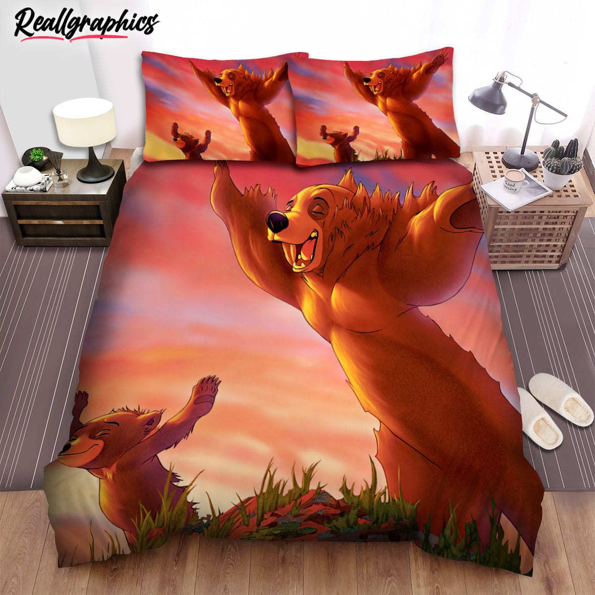 Brother Bear Koda And Mom Feeling The Wind Bedding Set Brother Bear Koda And Mom Feeling The Wind Bedding Set