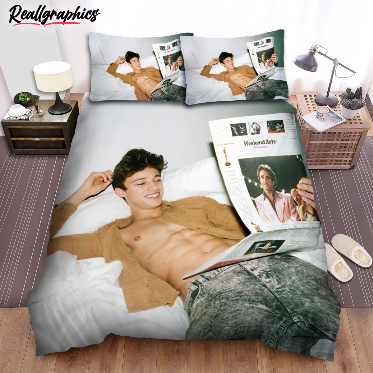 Cameron Dallas Newspaper Bedding Set Cameron Dallas Newspaper Bedding Set