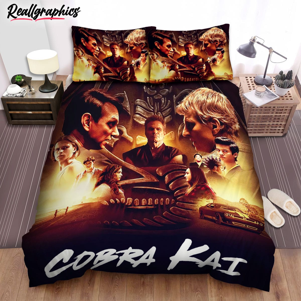 Cobra Kai Movie Poster Bedding Set Cobra Kai Movie Poster Bedding Set