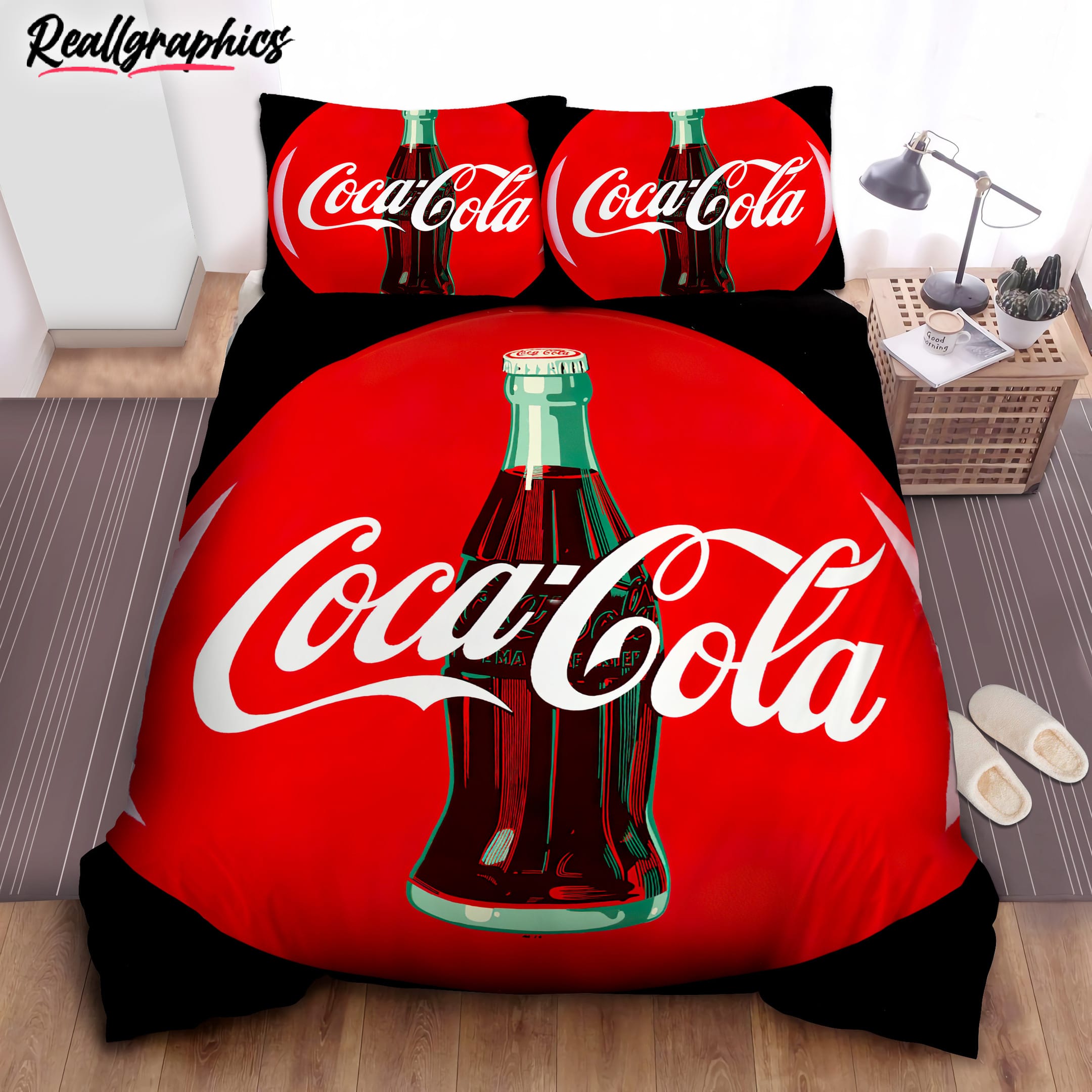 Coca-Cola Vintage Bottle Bedding Set Coca-Cola Vintage Bottle Bedding Set