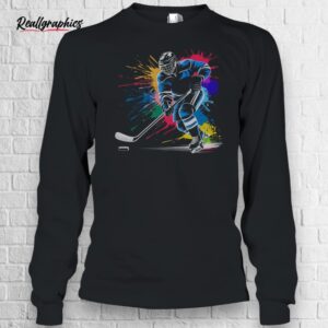 colorful ice hockey fan player tie dye color splash sports shirt