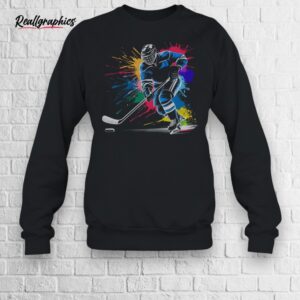 colorful ice hockey fan player tie dye color splash sports shirt