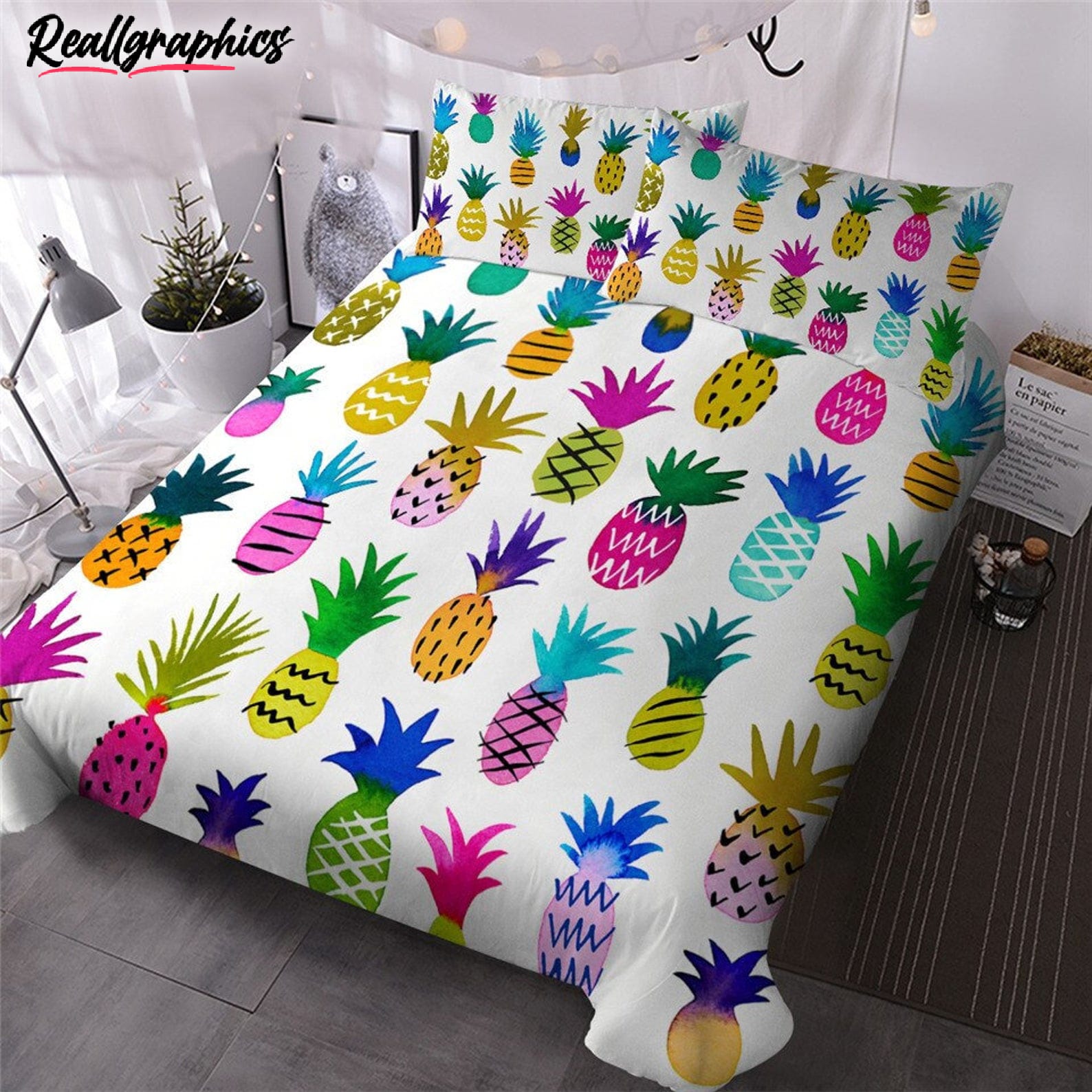 Colorful Pineapple Bedding Set Colorful Pineapple Bedding Set