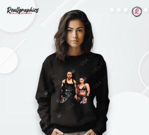 damian priest and rhea ripley wwe tappedin autograph shirt