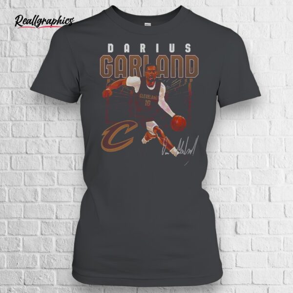 darius garland cleveland cavaliers nba basketball player shattered signature shirt