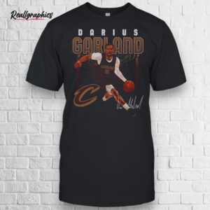 darius garland cleveland cavaliers nba basketball player shattered signature shirt