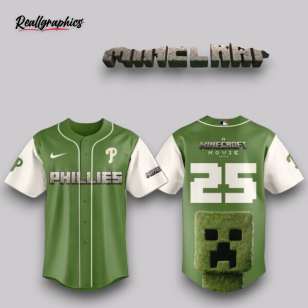 philadelphia phillies mlb x a minecraft movie night baseball jersey shirt style hat editions limited