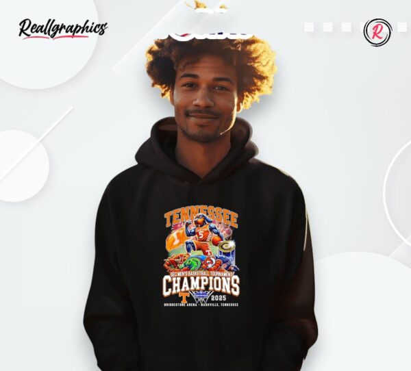 tennessee sec men's basketball tournament champions 2025 mascot shirt