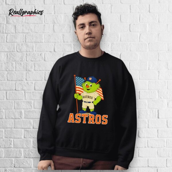 houston astros orbit mascot american flag shirt