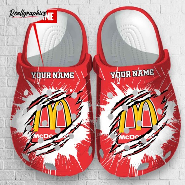 mcdonald's crocs all over printed