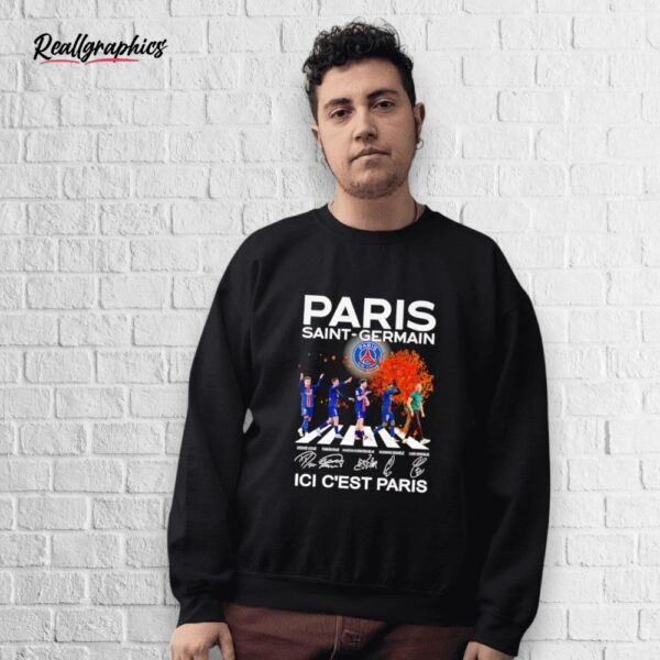 paris saint germain abbey road ici c'est paris champions league shirt