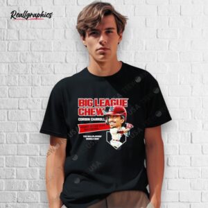big league chew corbin carroll rookie of the year raspberry the ballplayers' bubble gum' shirt