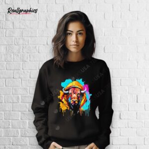 cool bison buffalo graphic shirt