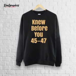 derek johnson knew before you escalator truth shirt