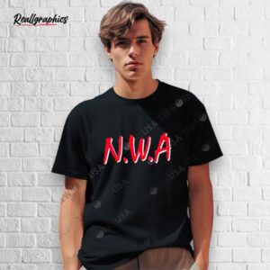 nwa red big letter shirt