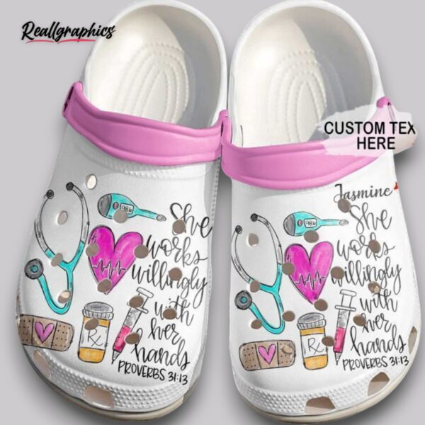 pharmacy personalized peace love classic clogs shoes