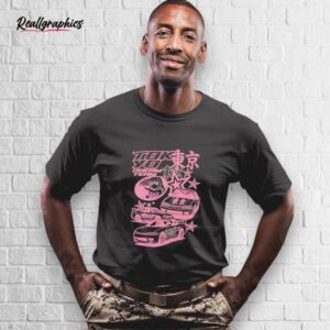 pink car star collage shirt