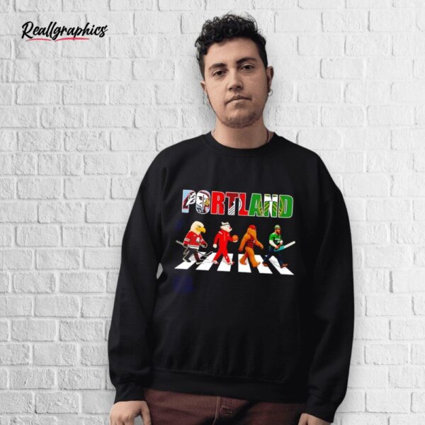 portland sports mascot abbey road cross road shirt