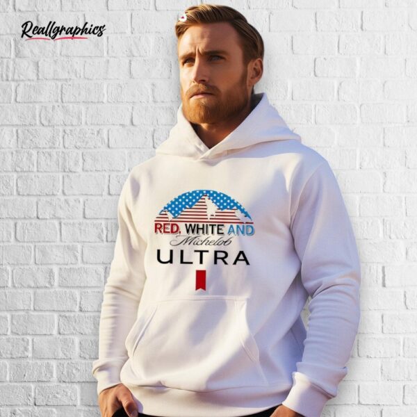 red white and michelob ultra shirt