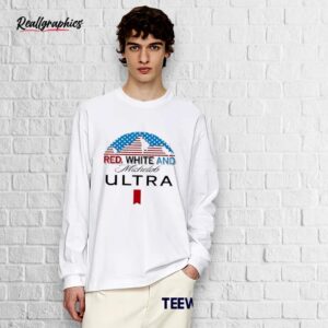red white and michelob ultra shirt