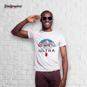 red white and michelob ultra shirt