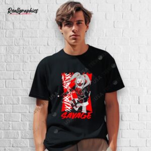 savage anime warrior classic shirt