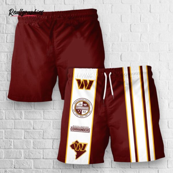 washington commanders hawaiian shorts classic, commanders merchandise