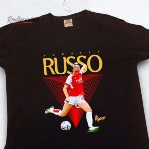 alessia russo kicking ball signature arsenal women's football shirt