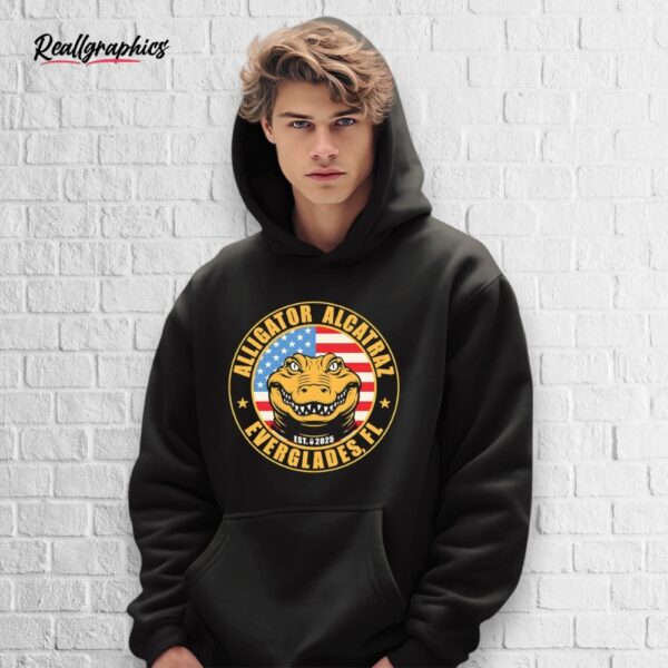 alligator alcatraz america flag everglades florida shirt