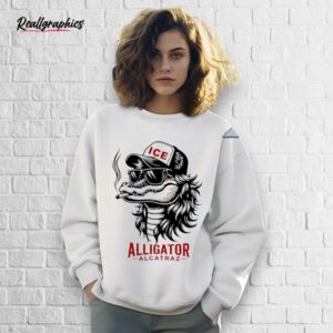 alligator alcatraz smoking wearing ice shirt