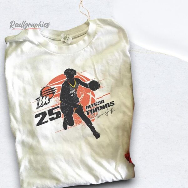 alyssa thomas silhouette signature phoenix mercury shirt