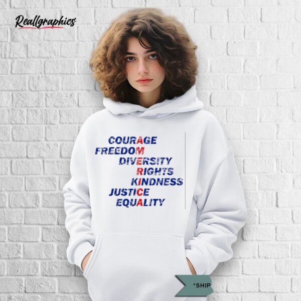america values freedom kindness justice equality shirt