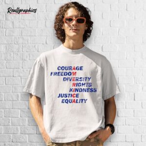 america values freedom kindness justice equality shirt