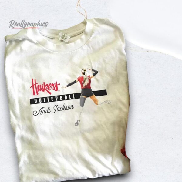 andi jackson illustrated huskers volleyball shirt