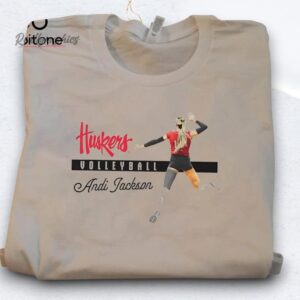 andi jackson illustrated huskers volleyball shirt