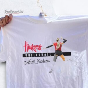 andi jackson illustrated huskers volleyball shirt