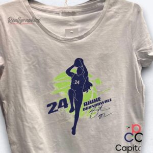 arike ogunbowale silhouette signature dallas wings shirt