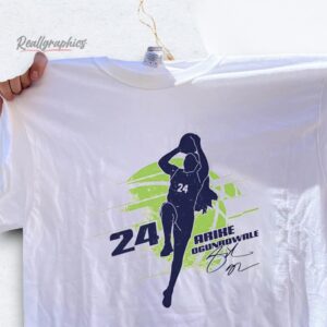 arike ogunbowale silhouette signature dallas wings shirt