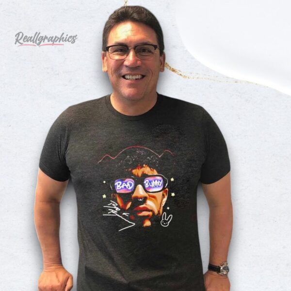 bad bunny big head signature shirt
