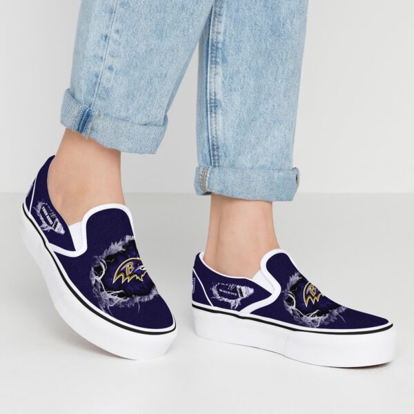 baltimore ravens slip on shoes, ravens merch