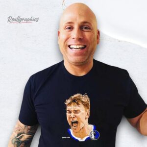 cooper flagg portrait scream dallas mavericks shirt
